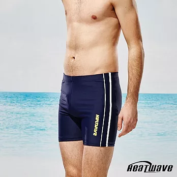 Heatwave熱浪 男泳褲 五分褲-海洋線326藍色-M