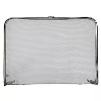 [MUJI無印良品]尼龍網布文件袋灰.A4灰