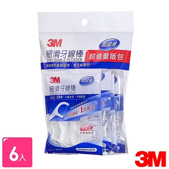 3M 細滑牙線棒量販包148支x6包(附贈隨身盒)　　