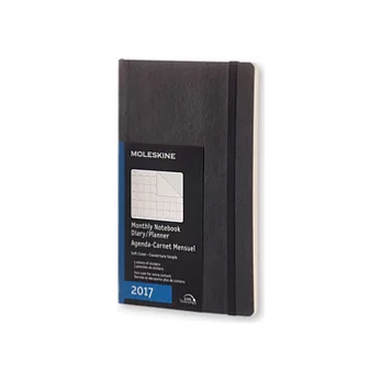 MOLESKINE 日程系列/2017年12月記本/軟殼13*21/大型LARGE/黑