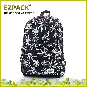 EZPACK 校園花漾後背包 EZ63263 黑色落葉