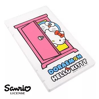 【日本進口正版】哆啦A夢 X Hello Kitty 聯名款 口罩收納盒/口罩攜帶盒