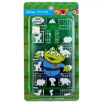 【Disney】ASUS Zenfone Selfie (ZD551KL) 雲朵系列 彩繪漸層保護軟套三眼怪