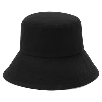 [MUJI無印良品]撥水加工有機棉鬱金香帽黑色