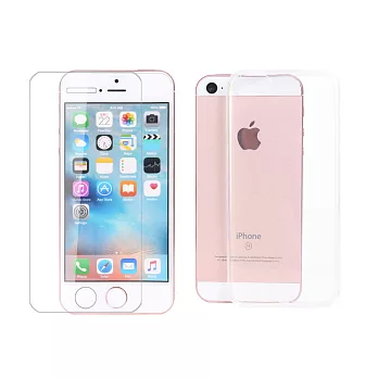 【BIEN】iPhone 5/5s/SE 防護組合包(超薄軟殼+鋼化保護貼)