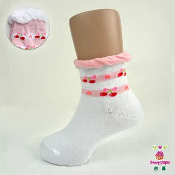 【anny pepe】兒童可愛櫻桃短襪17白