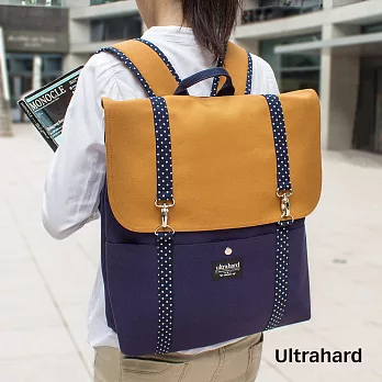 Ultrahard 美好年代系列 後背包(點點藍褐)