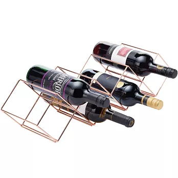 《KitchenCraft》銅面幾何酒架(58cm)
