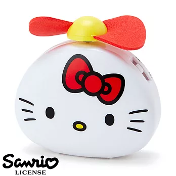 【日本進口正版】三麗鷗 Hello Kitty 飯糰隨身型風扇