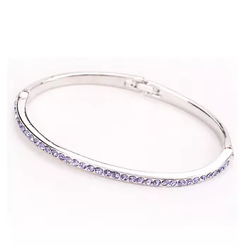 AmaZing 節慶百搭-歐美風繽紛嫩粉水晶手環 (4色可選)藕荷紫