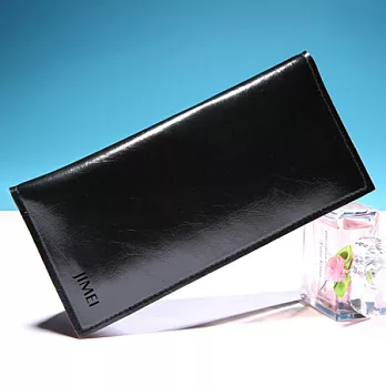 AmaZing 粉彩創意超薄軟皮基本款女生長夾 (6色任選)黑色