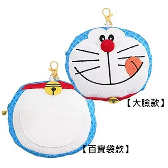 【日本進口正版】哆啦a夢 日式和風 彈力 票夾/零錢包 小叮噹 DORAEMON -大臉款