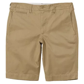 [MUJI無印良品]男有機棉綾織短褲M米色