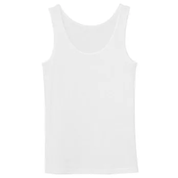 [MUJI無印良品]女有機棉針織無側縫坦克背心M白色