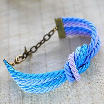 Elbraza時尚編織手鍊‧紫色漸層