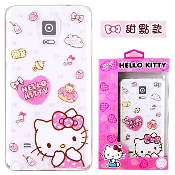 【Hello Kitty】Samsung Galaxy Note 4 立體彩繪透明保護軟套甜點