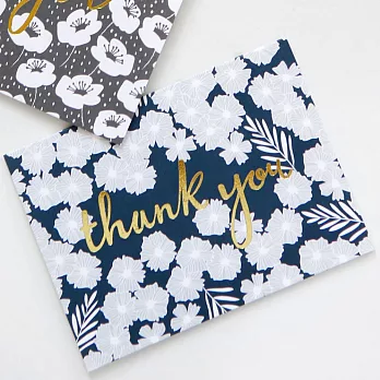 Dailylike 經典時刻摺疊小卡片-20藍-謝謝