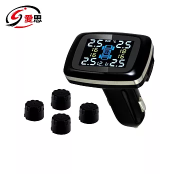 IS愛思 外置點菸口胎壓胎溫偵測器TP-600S黑色