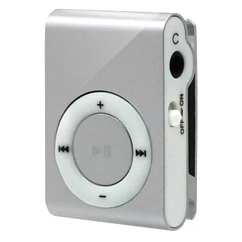 第六代蘋果夾子機 microSD插卡式 MP3隨身聽科技銀