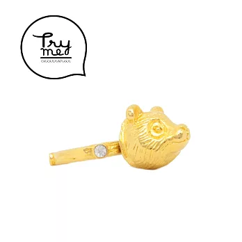 Try Me 金色熊貓戒指金色