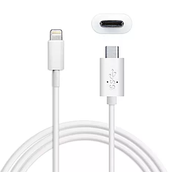 【Q&K】USB 3.1 Type-C 轉 Apple 8pin 充電傳輸線-1M