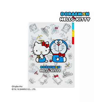 《Sanrio》HELLO KITTY*DORAEMON聯名四層分類文件夾(秘密)