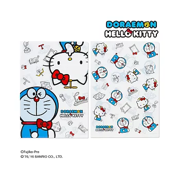 《Sanrio》HELLO KITTY*DORAEMON聯名A4文件夾組-秘密(一組2入)
