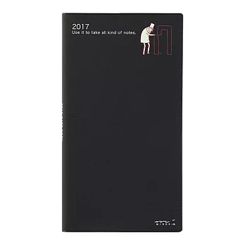 MIDORI POCKET DIARY 2017手帳長形(月間)-歐吉桑