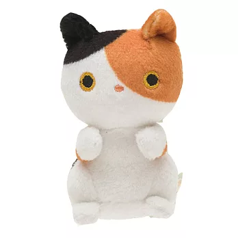 San-X 小襪貓貓朋友幸運草系列掌心公仔。三色貓