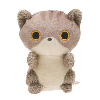 San-X 小襪貓貓朋友幸運草系列掌心公仔。小灰貓