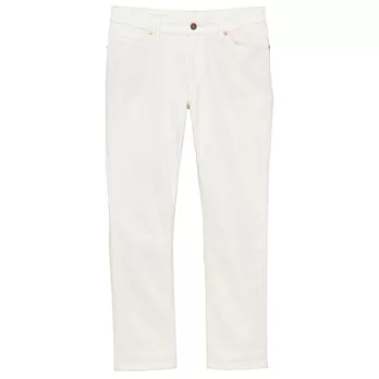 [MUJI無印良品]女有機棉混彈性丹寧boyfriend 九分褲23白色