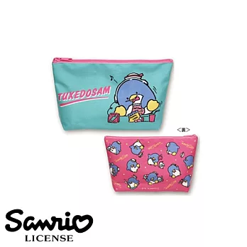 【日本進口正版】三麗鷗 人物系列 防潑水 化妝包/收納包/筆袋 日本製 SANRIO -企鵝款