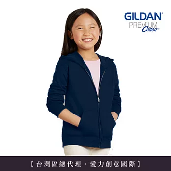 GILDAN~亞規連帽拉練外套(童) ~150藏青