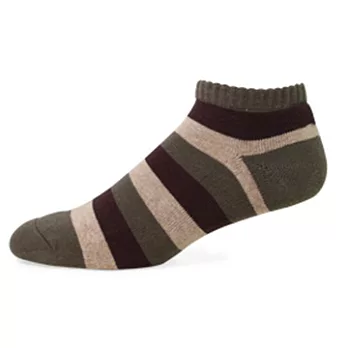 【 PULO 】條紋氣墊裸襪-L-土咖棕