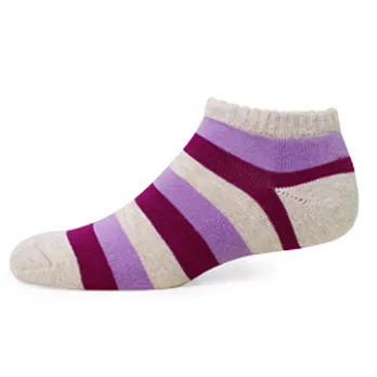 【 PULO 】條紋氣墊裸襪-M-麻花米紫