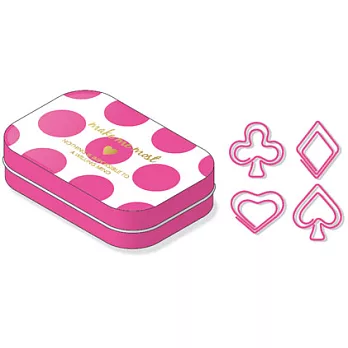 【MIND WAVE】撲克牌花色迴紋針(12入)_愛心