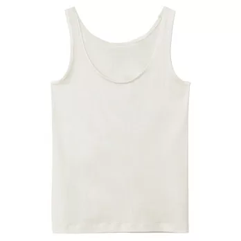 [MUJI無印良品]女棉混吸濕發熱保暖坦克背心L柔白