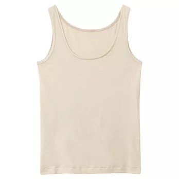 [MUJI無印良品]女棉混吸濕發熱保暖坦克背心S粉米