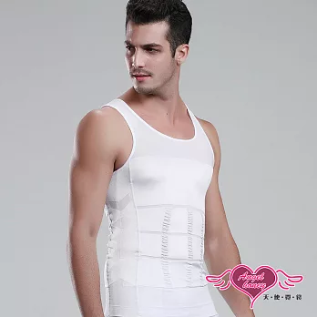 【天使霓裳】塑身衣 型男速成 塑身坦克背心(白M~2L)2XL白