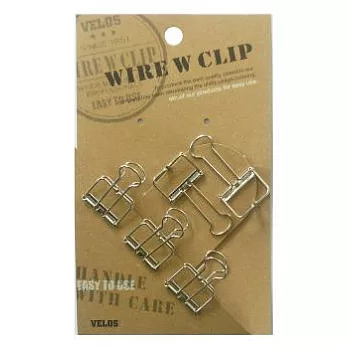 【VELOS】工業風金屬長尾夾5入組(S)(銀)