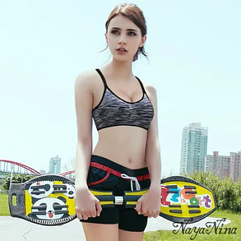 Naya Nina炫彩工字背運動無鋼圈內衣S(黑色)S