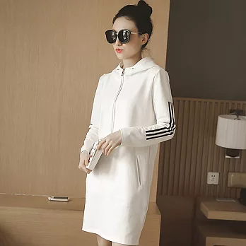 【Under more】側邊線條連帽長版上衣610230002F白