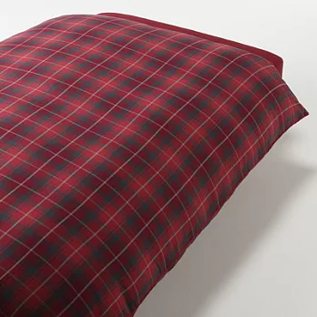 [MUJI無印良品]有機棉法蘭絨被套/SD單人加大紅格紋