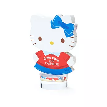 《Sanrio》HELLO KITTY 2017透明底台造型迷你桌曆