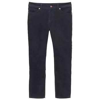 [MUJI無印良品]女棉混彈性燈芯絨boyfriend九分褲26深藍