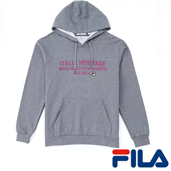 FILA男仕連帽活力感上衣-1TEP-5404-RG-M簡約灰