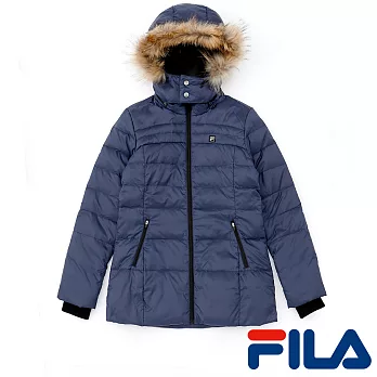 FILA女性連帽羽絨外套-5JKP-5432-DB-M典雅藍