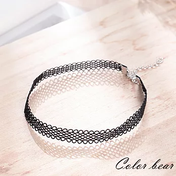 【卡樂熊】彈力弧線個性造型短鍊/頸鍊/鎖骨鍊-黑色