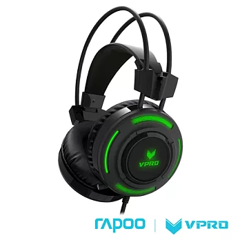 雷柏 RAPOO VPRO 炫光遊戲耳機VH200黑