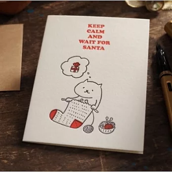 【tegami】手作活版印刷聖誕卡_等待禮物
